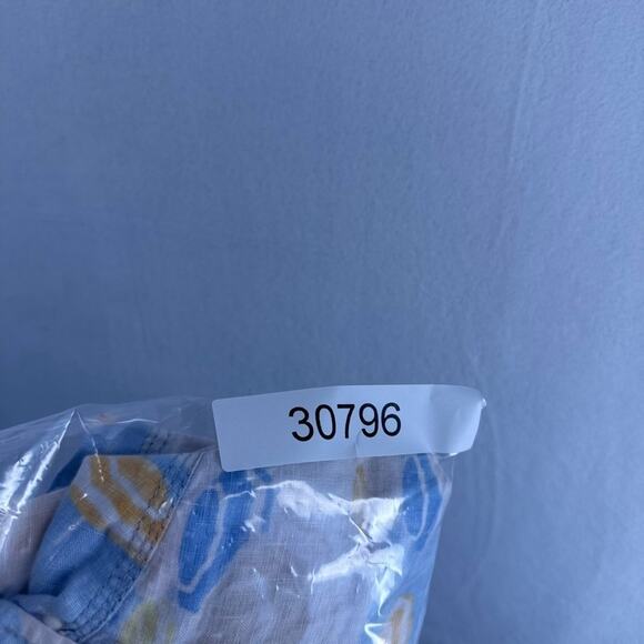 Tommy Bahama Shirt Men's Small Blue Beige Geometric Abstract 100% Linen Summer - Picture 8 of 8